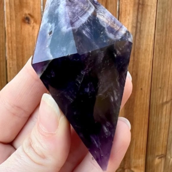 #186 Amethyst Double Terminated Crystal Point - Picture 6 of 9